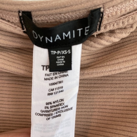 Dynamite Ribbed Strapless Bandeau Nude XS - Picture 2 of 3